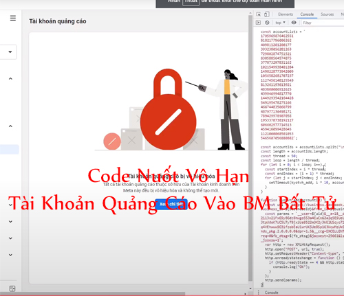 Code Nuốt Vô Hạn Tài Khoản Quảng Cáo Vào BM Bất Tử