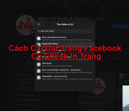 Hướng Dẫn Kích Hoạt Tính Năng Check In Cho Page Facebook