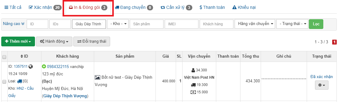 Cách gửi hàng trên shoppe